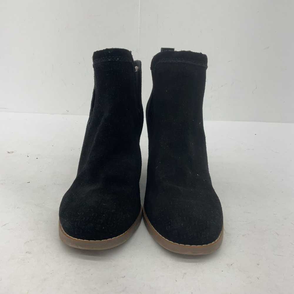 Crown Vintage Black Suede Slip On Wedge Ankle Boo… - image 2