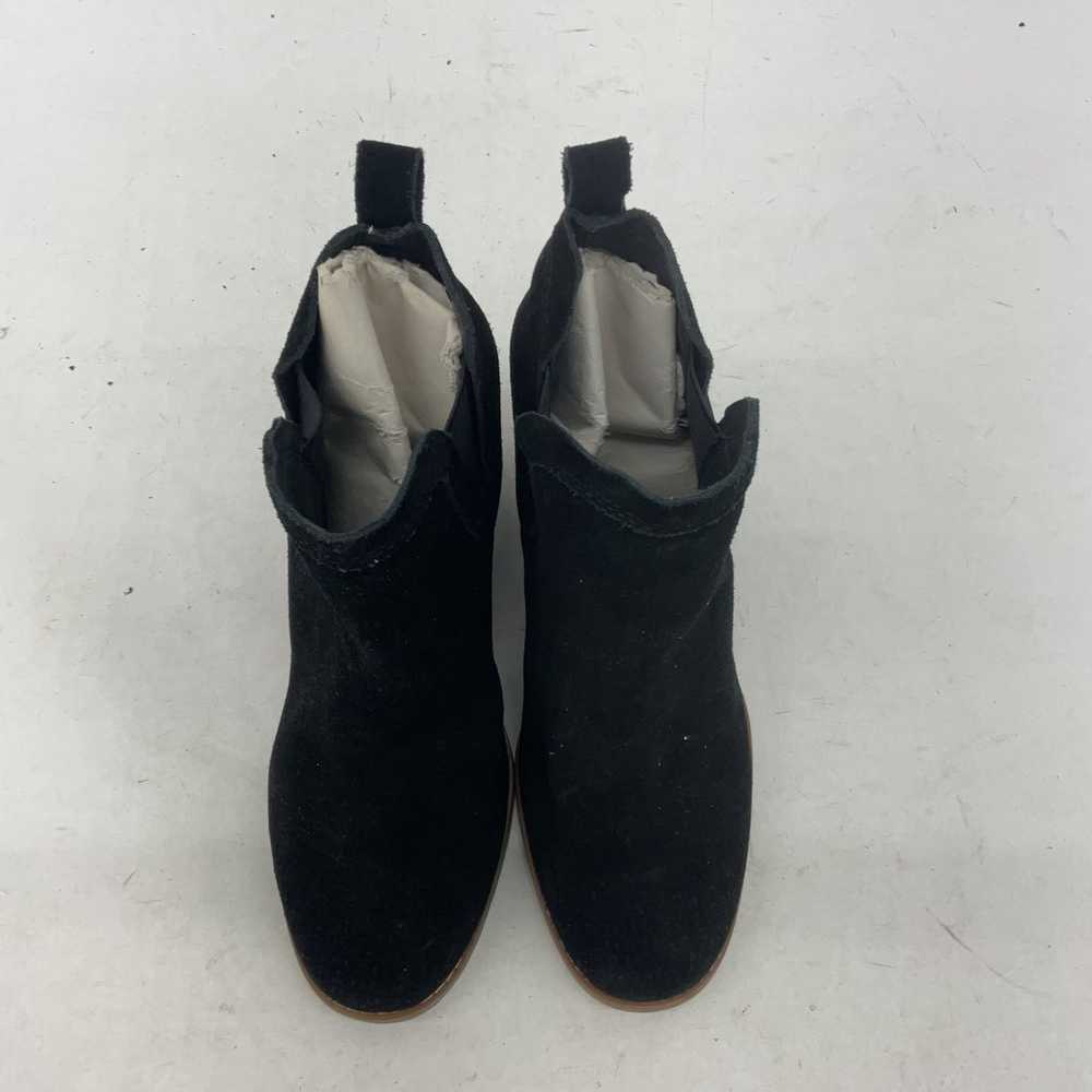 Crown Vintage Black Suede Slip On Wedge Ankle Boo… - image 3