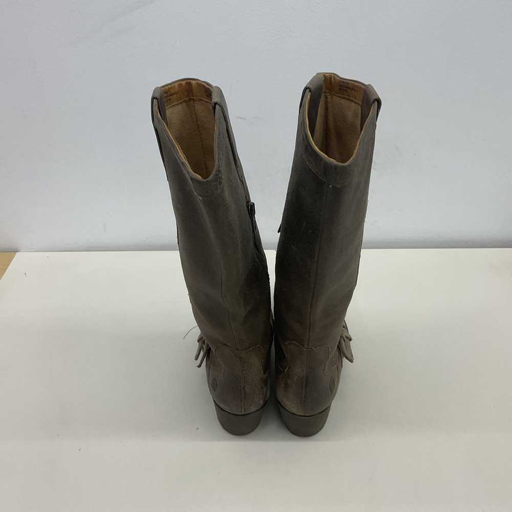 Born Brown Leather Tall Riding Biker Boots Women'… - image 3
