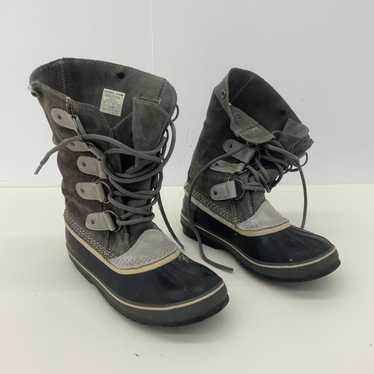 Sorel Women's Snow Boots Gray Leather Size 8.5 Pre