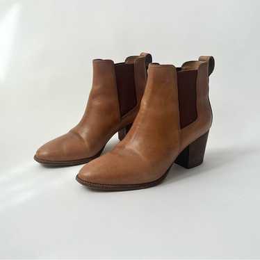 Madewell Raegan Tan Genuine Leather Ankle Chelsea 