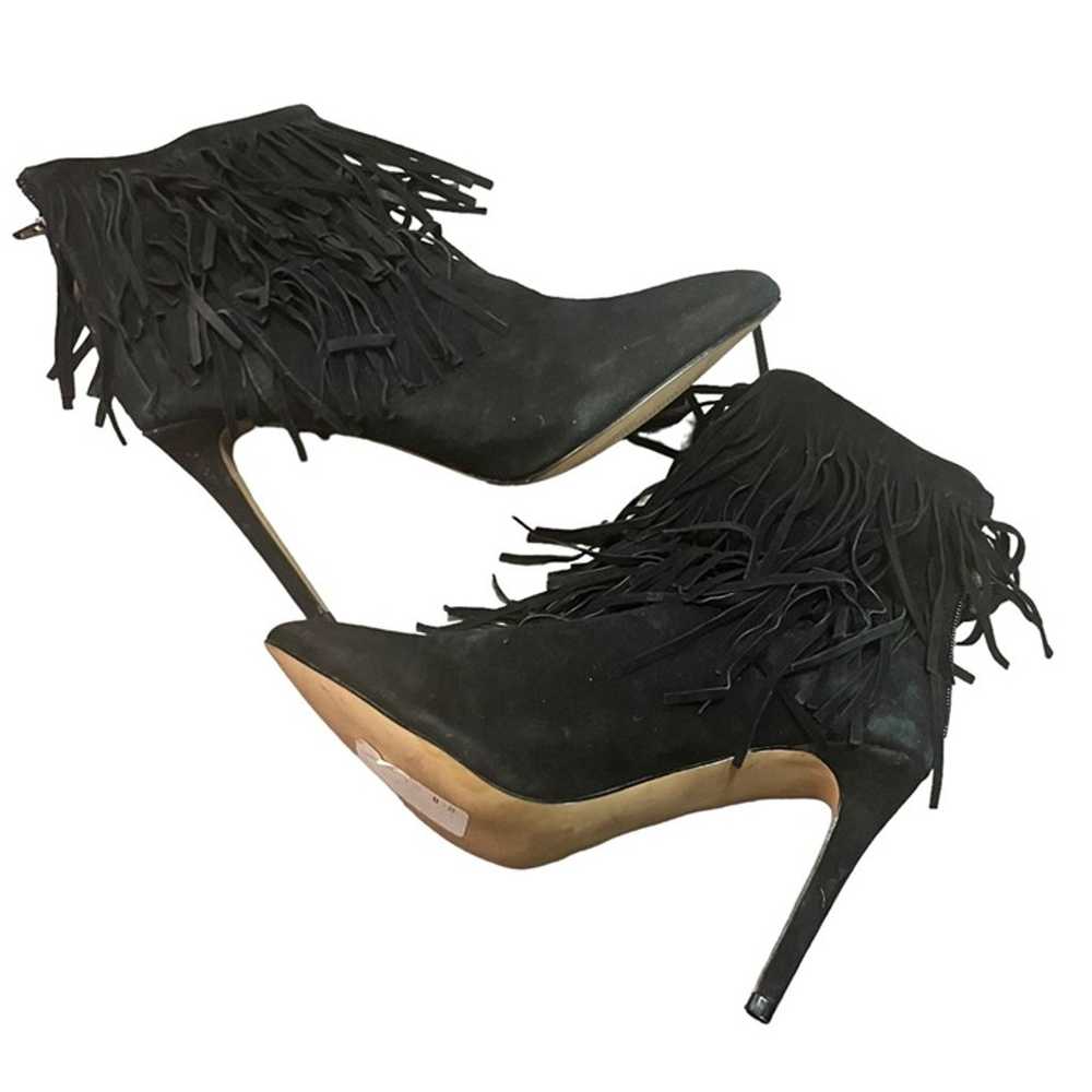 NEW Steve Madden flapper black fringe Suede high … - image 4