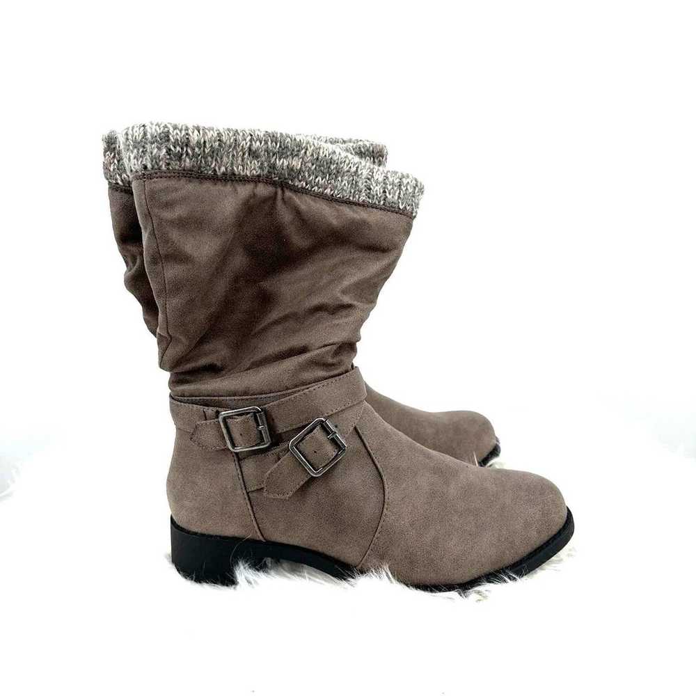 NWOB Torrid size 8 zip up mid calf boots taupe wi… - image 3