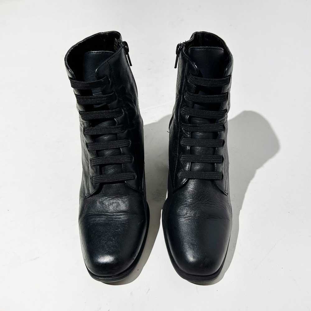 VINTAGE 90's LEATHER LACEUP JUSTIN BOOTS - image 8