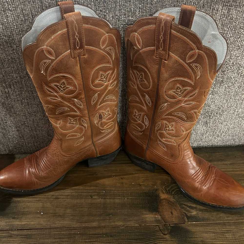 Ariat Womens Brown Heritage Leather Western Cowbo… - image 2