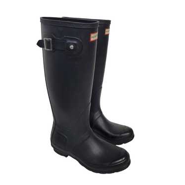 Hunter Tall Black Matte Classic Rain Boots 7