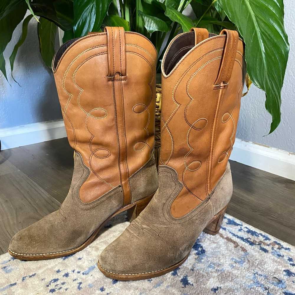 Vintage Cowboy Boots Dexter Western Boots Two ton… - image 5