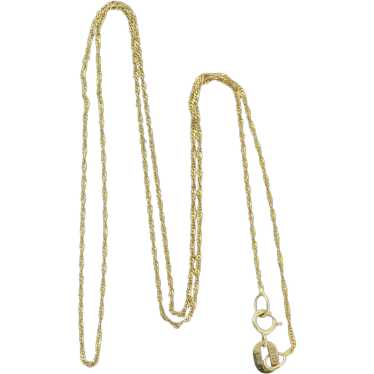 14k Yellow Gold Twist Chain Necklace 18" Chain