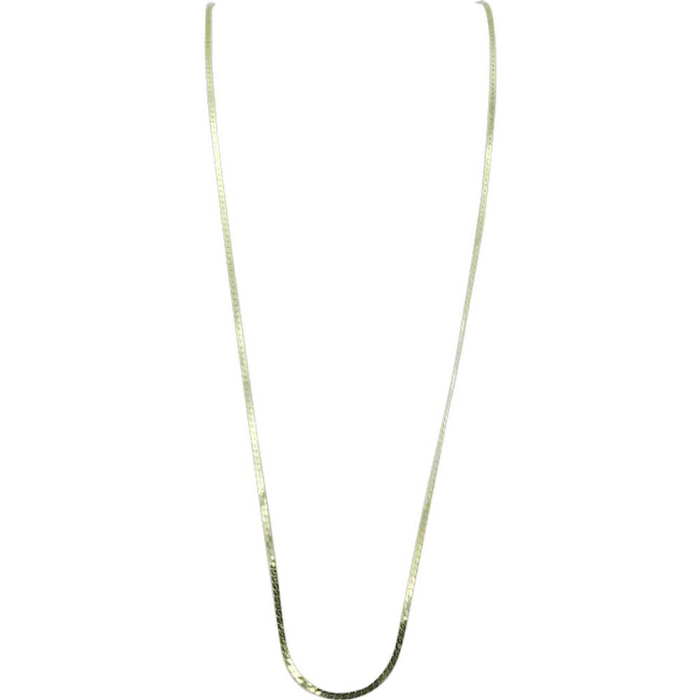 14K Serpentine Necklace - image 1