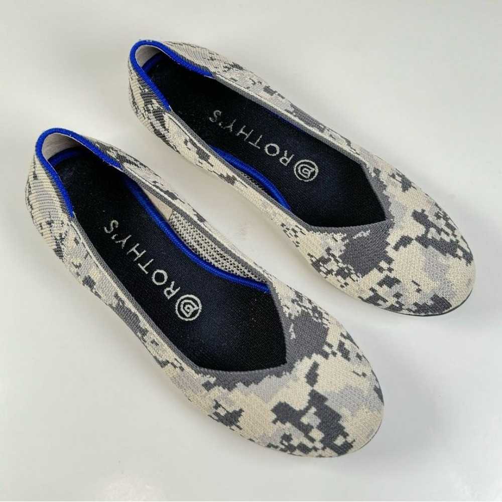 Rothys The Flat Ash Camo Round Toe Retired Gray C… - image 2