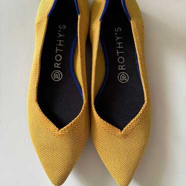 Rothy’s The Point Slip-On Flats Marigold Yellow G… - image 1