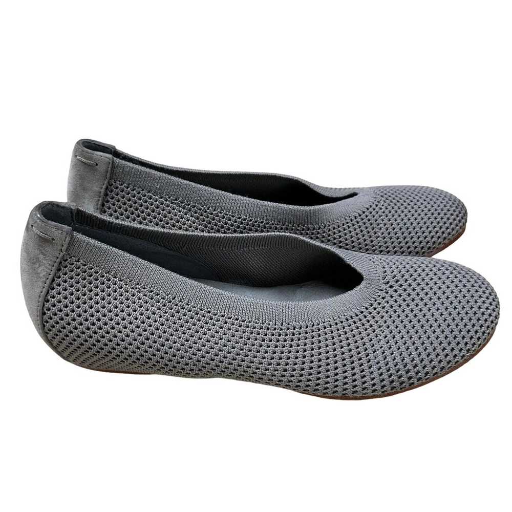 Eileen Fisher Seam Knit Flats Grey Women's Size 6… - image 2