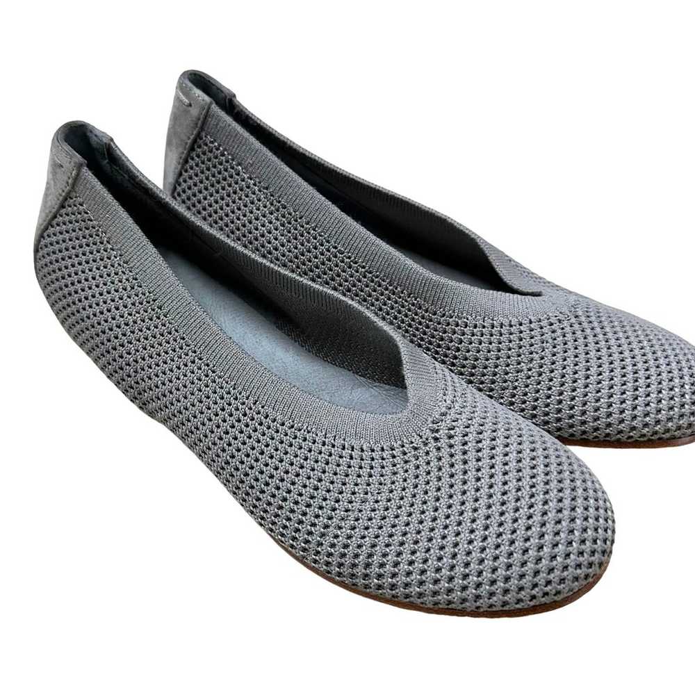 Eileen Fisher Seam Knit Flats Grey Women's Size 6… - image 3