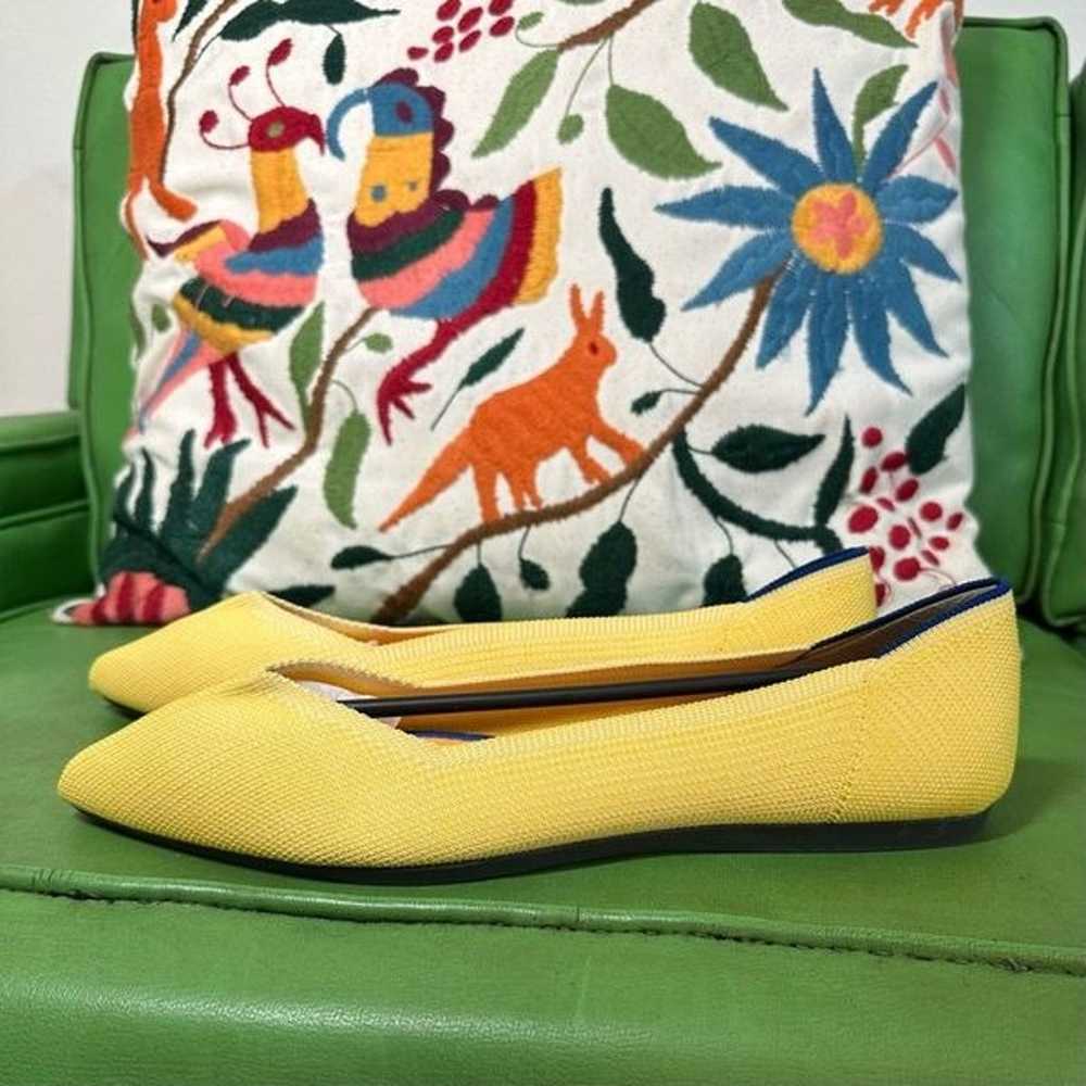 Rothy’s The Point Yellow Marigold Flats Sz 10 - image 1