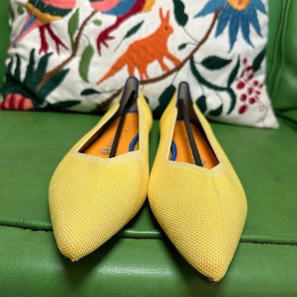 Rothy’s The Point Yellow Marigold Flats Sz 10 - image 3