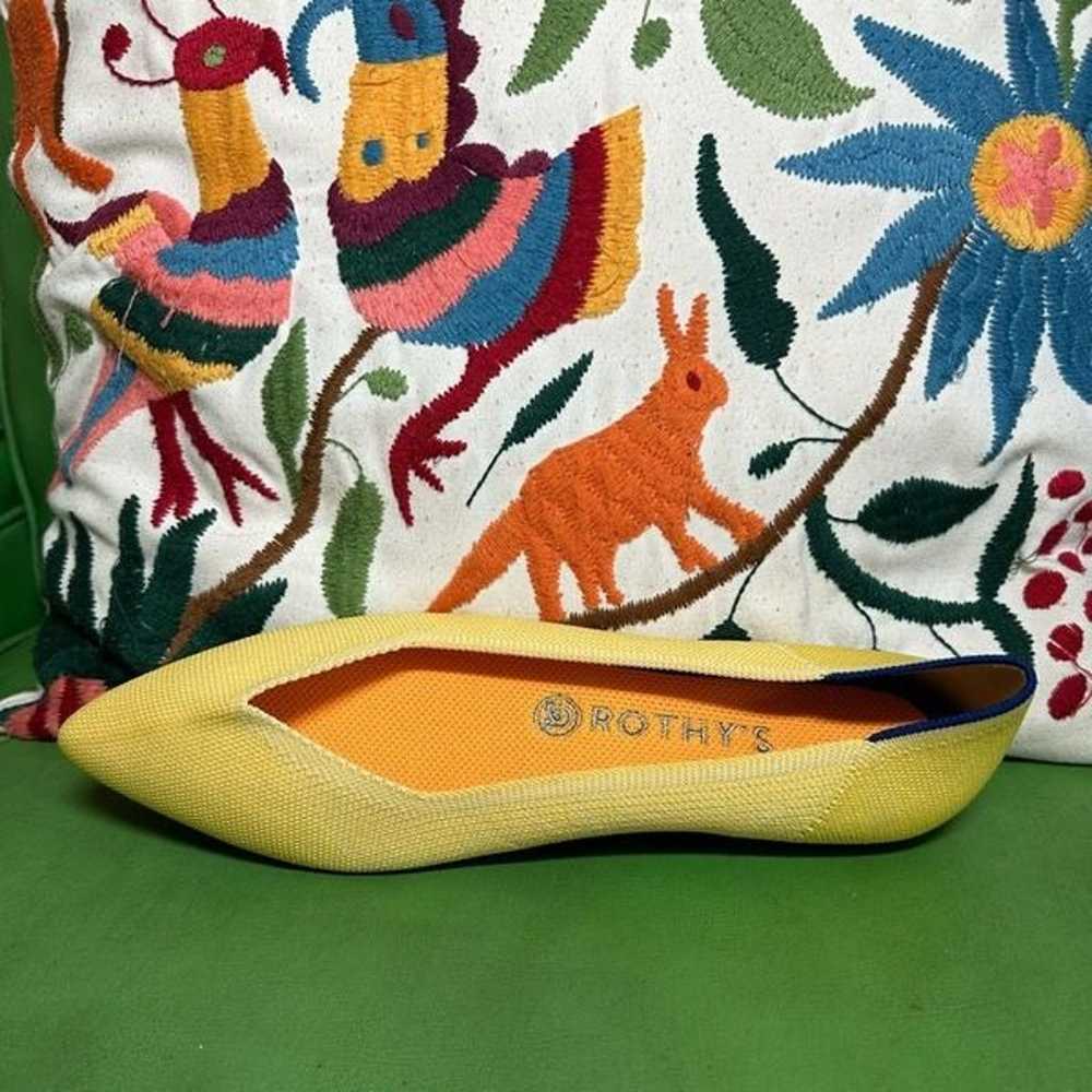 Rothy’s The Point Yellow Marigold Flats Sz 10 - image 6