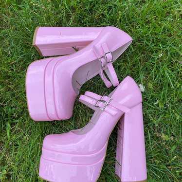 Pink dolls kill rave heels / rave boots