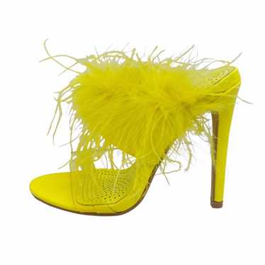 Azalea Wang Stiletto Sandals Neon Yellow Sandals S