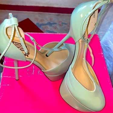 Shoe dazzle High heels shoes  US 8 mint leaves su… - image 1