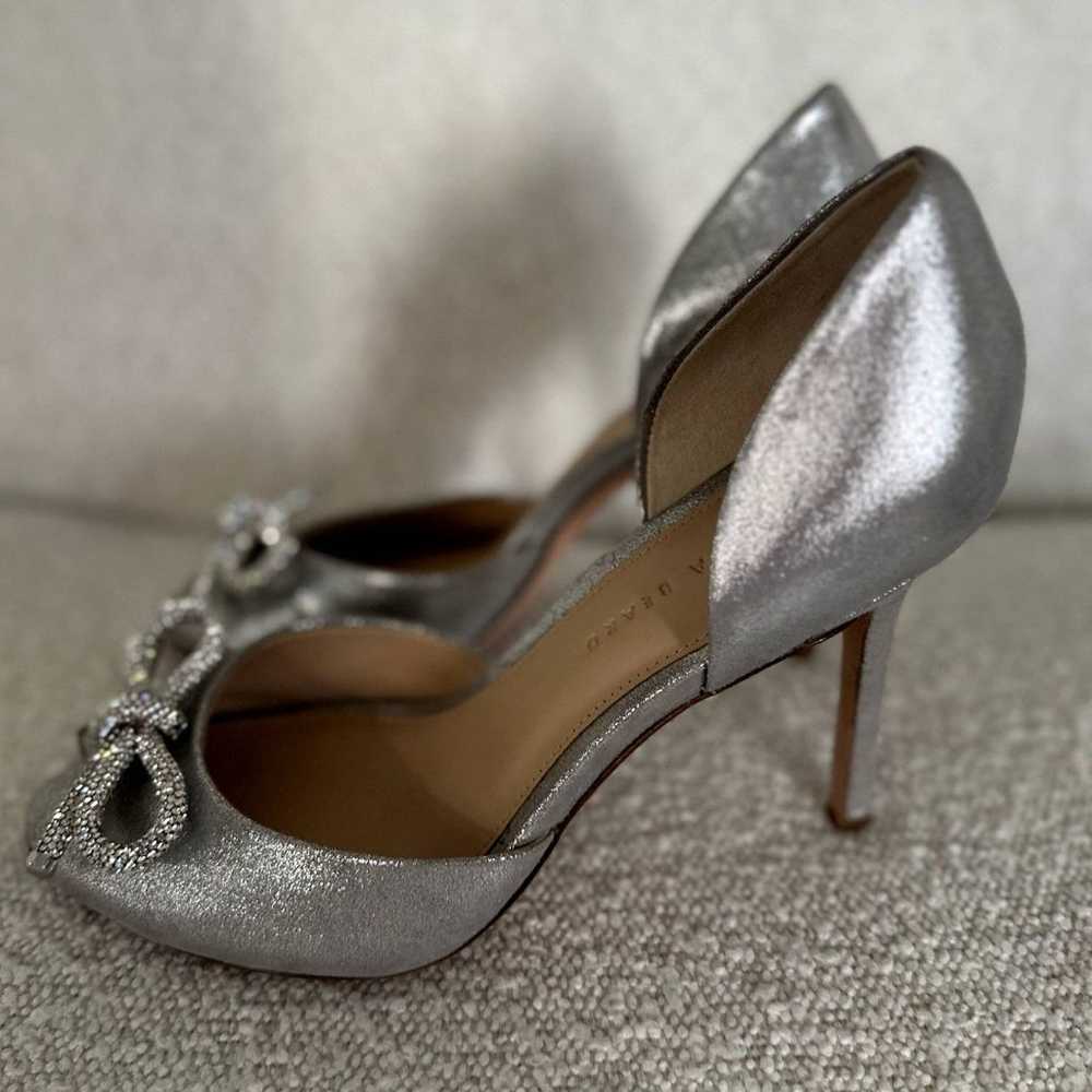 NEW Veronica Beard Gadot Bow Heels in Silver - image 3