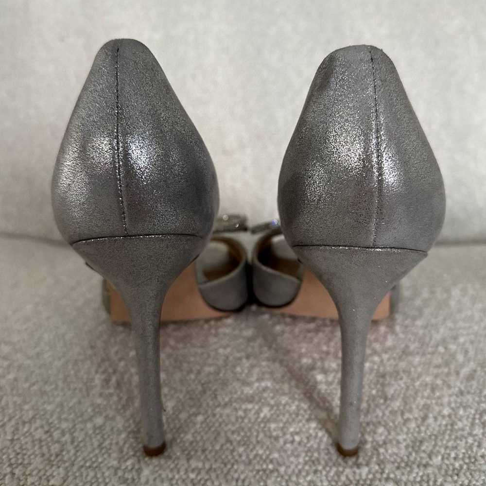 NEW Veronica Beard Gadot Bow Heels in Silver - image 6