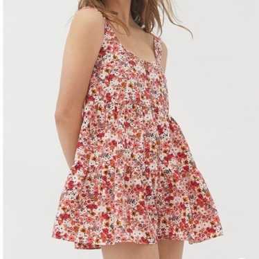 Urban Outfitters Cindy Floral Ruffle Tiered Romper