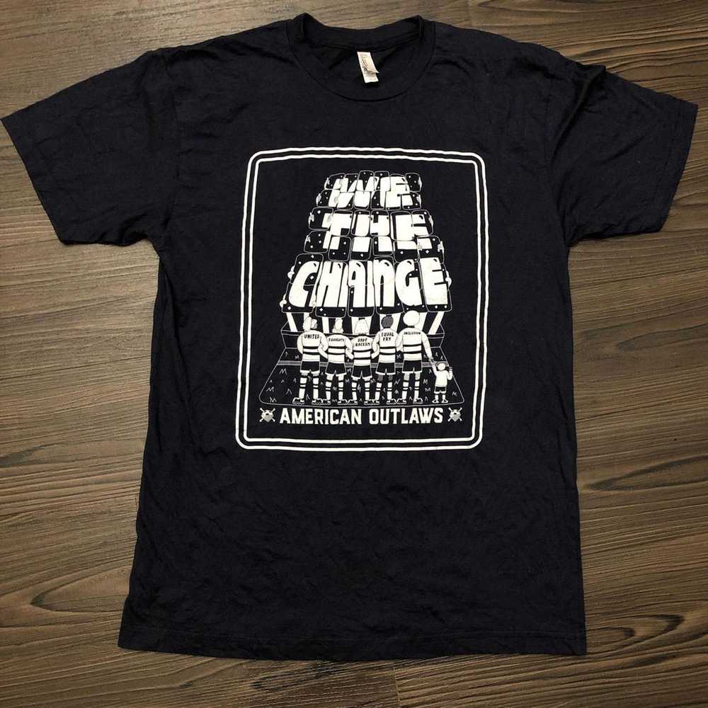 American Apparel Dark Navy American Outlaws ‘We T… - image 1