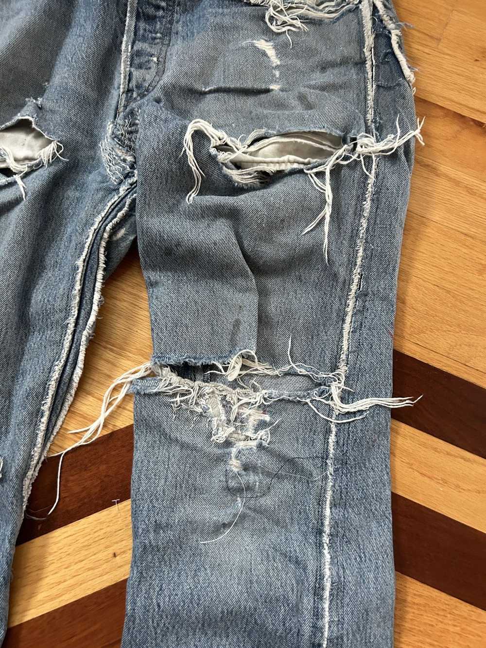 Vetements Vetements ripped denim jeans - image 7