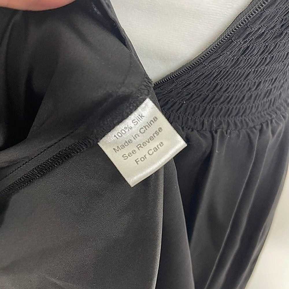 Parker Black Strapless Silk High Low Dress Size S… - image 3