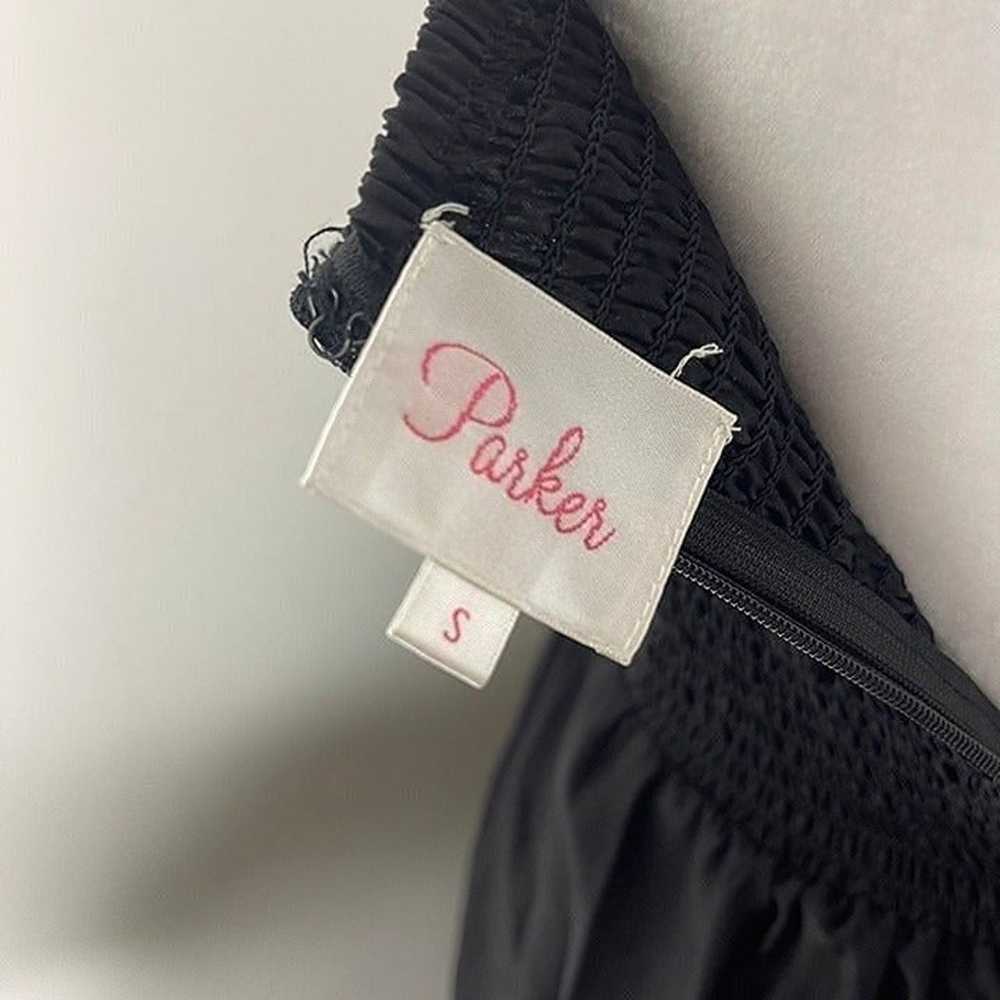 Parker Black Strapless Silk High Low Dress Size S… - image 4