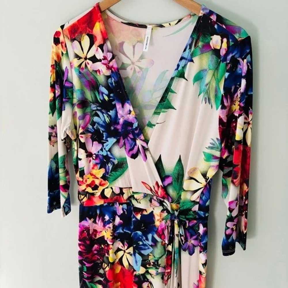 Floral Surplice Maxi Dress Size XL - image 3