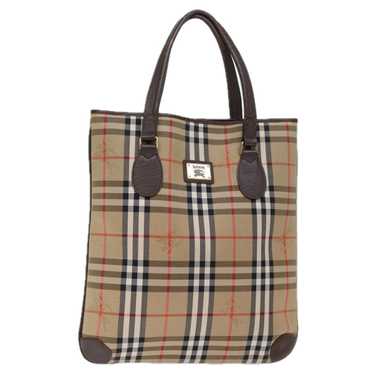 Burberry BURBERRYSs Nova Check Tote Bag Canvas Be… - image 1