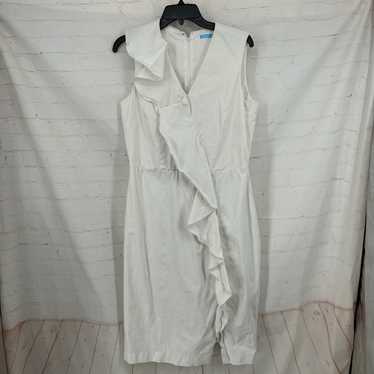 J. Mclaughlin white ruffle dress 10