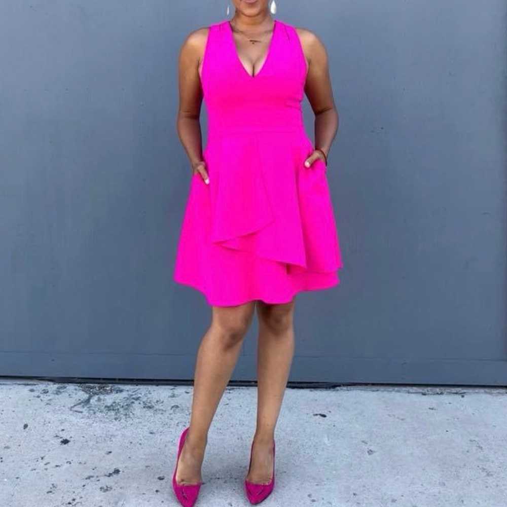 Adelyn Rae Faux Wrap Mini Dress Hot Pink Cut Outs… - image 1