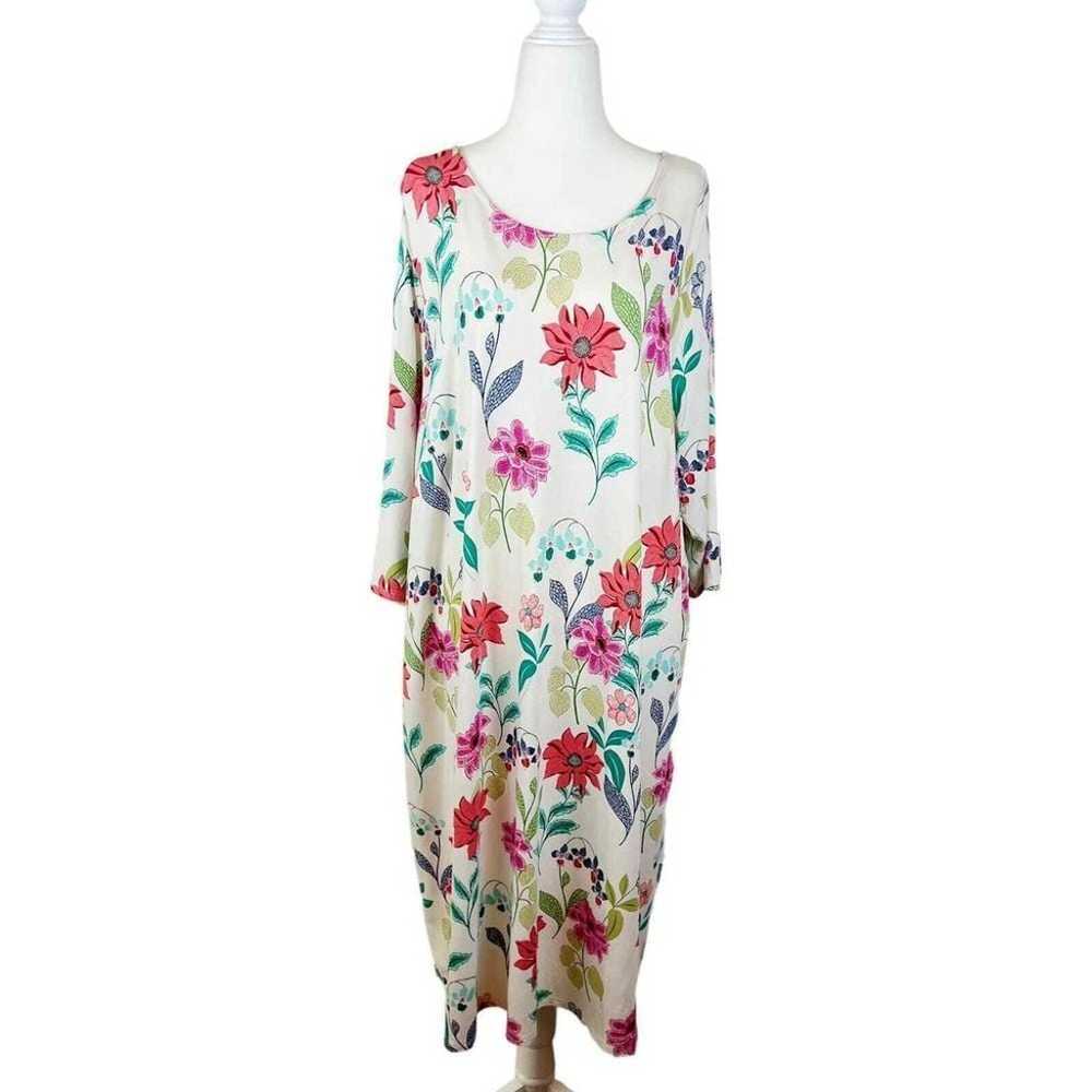 J. Jill Wearever Collection Colorful Floral Dress… - image 2