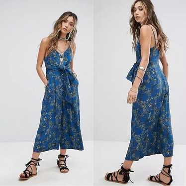 Free People Hot Tropics Floral Printed Tie Front R