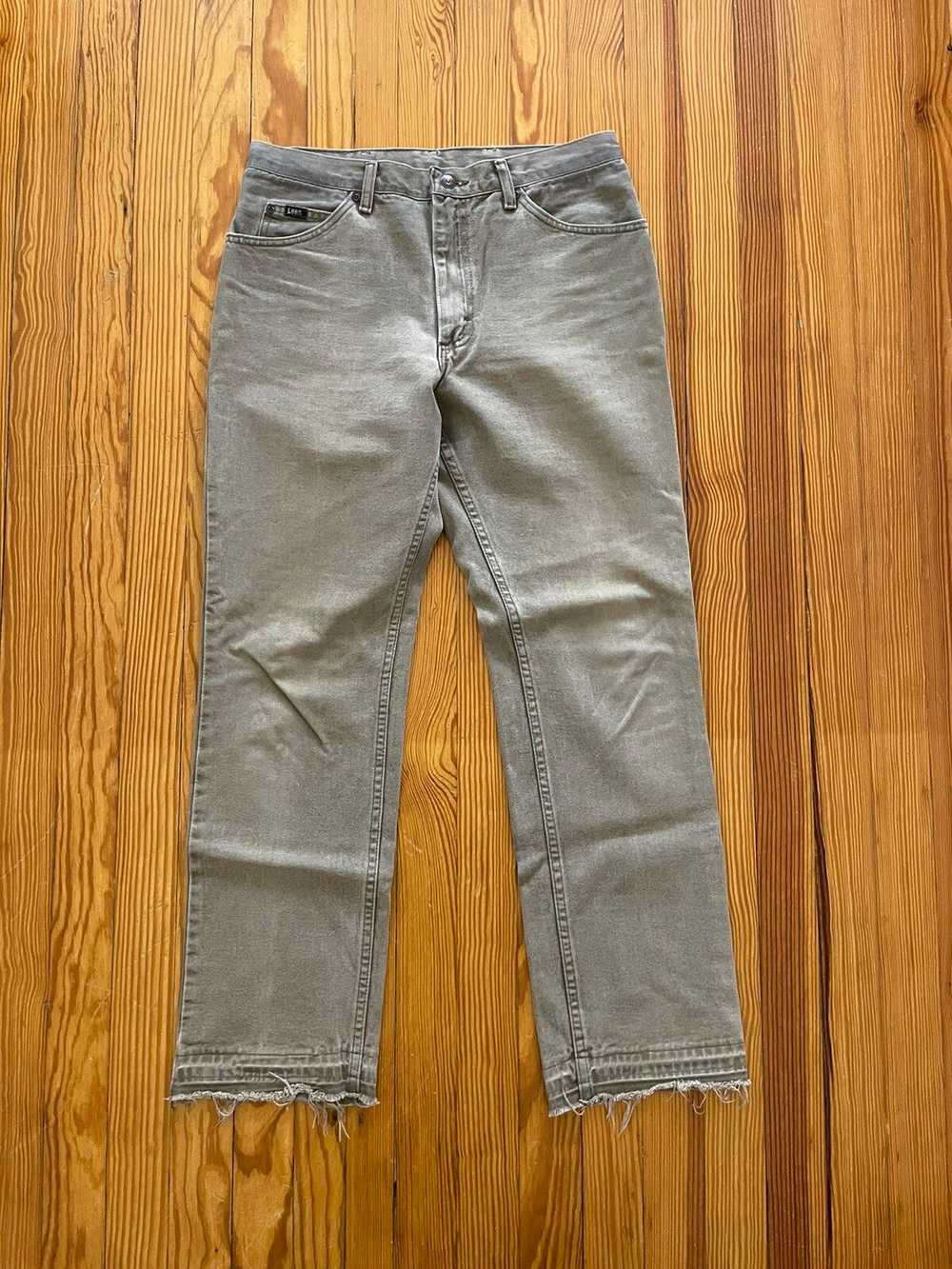 Lee × Vintage Vintage Lee Denim Rider Pants Beige… - image 1