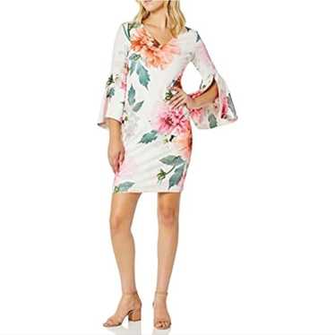 Calvin Klein Floral Bell Sleeve Dress