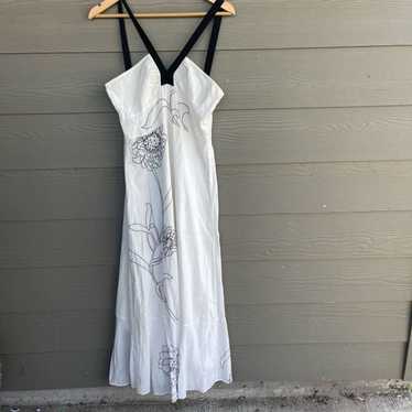 Anthropologie Odille black and white maxi dress