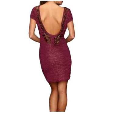 Free People Open Back Textured Beaded Dress
