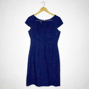 Hobbs London Flax Denim Short Sleeve Dress Size 10