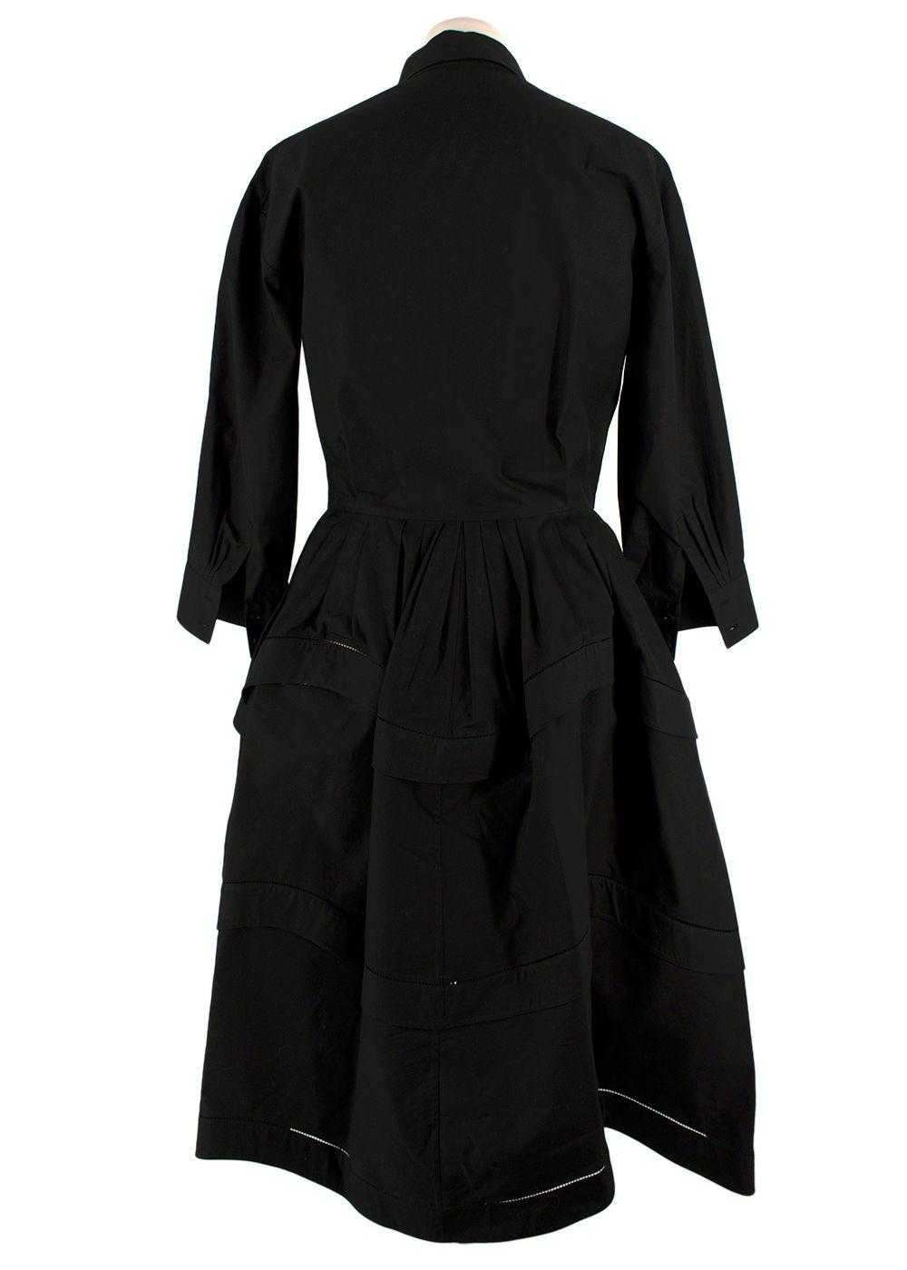 Managed by hewi Alaia Black Poplin Midi Shirt Dre… - image 2