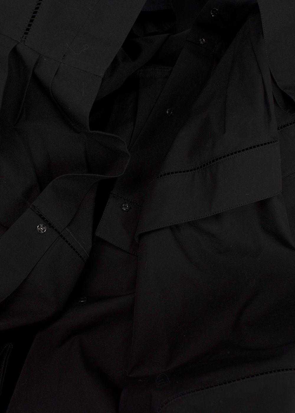 Managed by hewi Alaia Black Poplin Midi Shirt Dre… - image 8