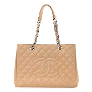 CHANEL Caviar Quilted Grand Shopping Tote GST Beig