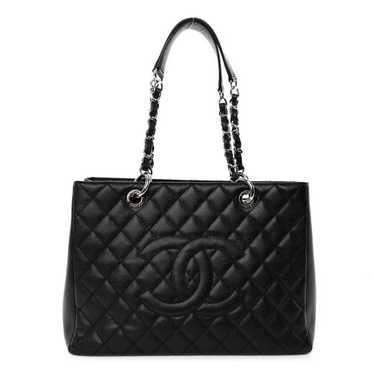 CHANEL Caviar Quilted Grand Shopping Tote GST Blac