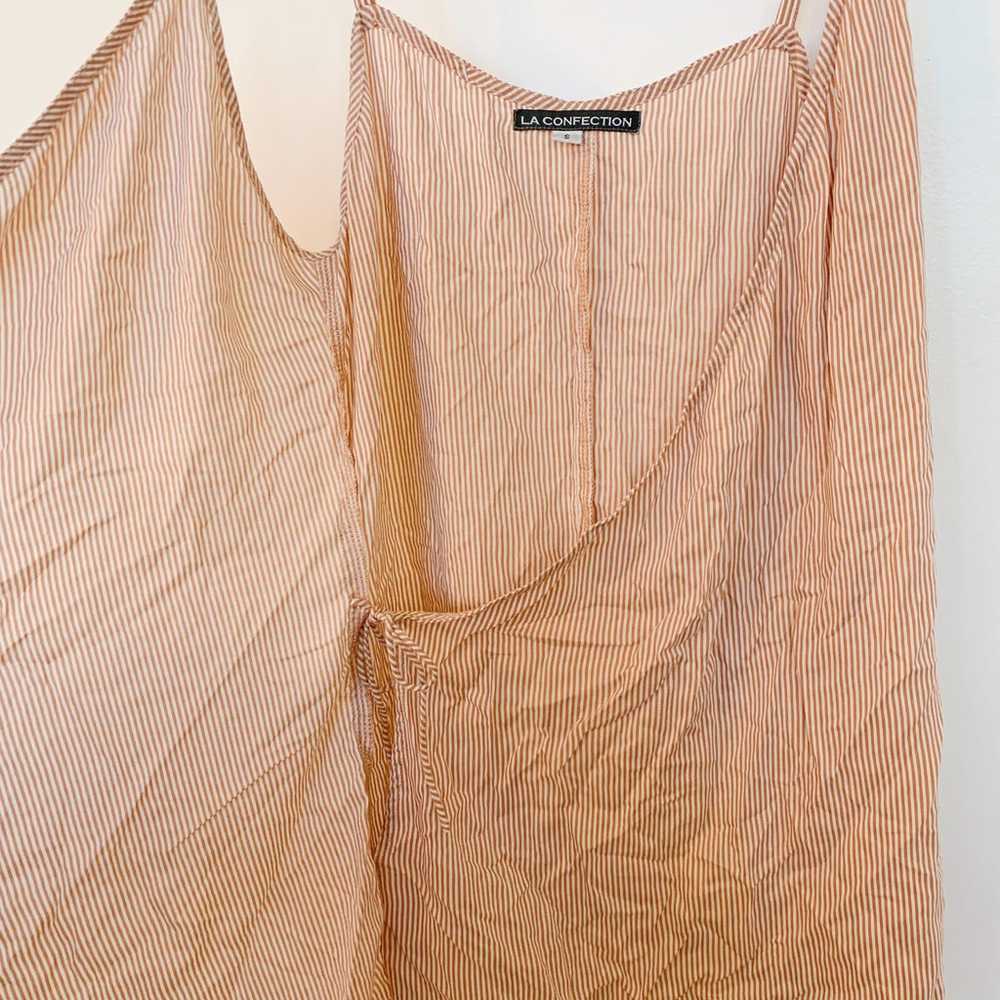 La Confection Clothing Wrap Striped Dress - image 2