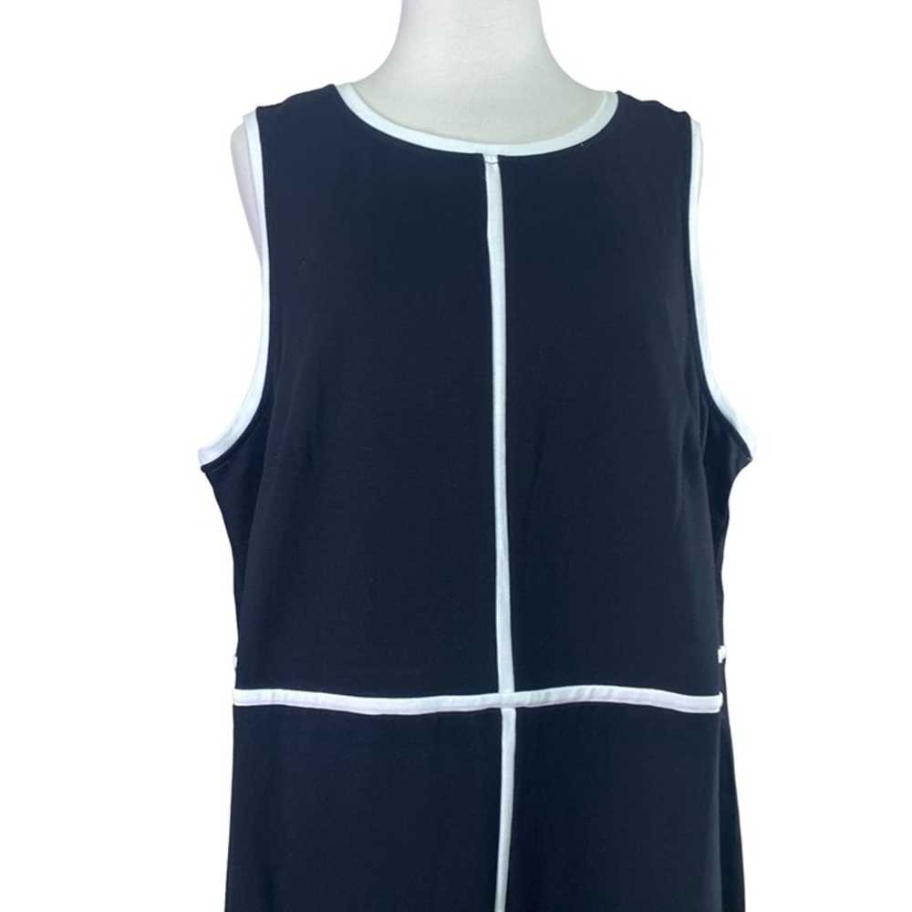 Eloquii Size 22 Sleeveless Dress Black White - image 2