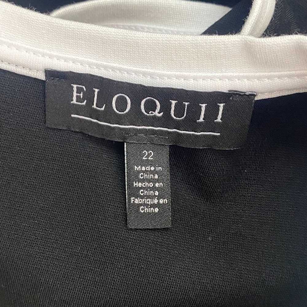 Eloquii Size 22 Sleeveless Dress Black White - image 5