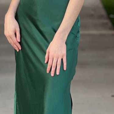 emerald green formal dress