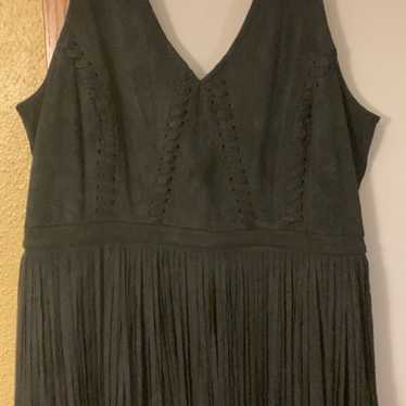 Idyllwind fringe suede dress